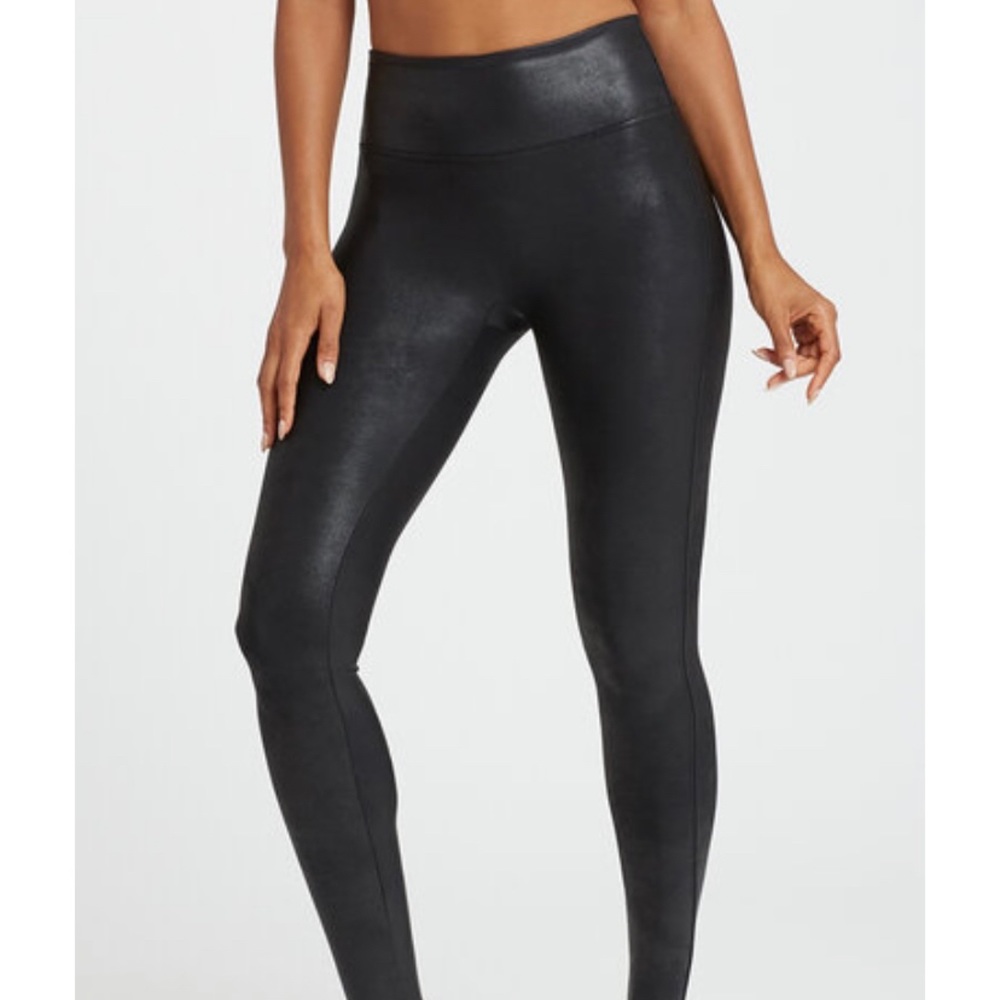 Spanx Faux Leather Leggings XS Petite